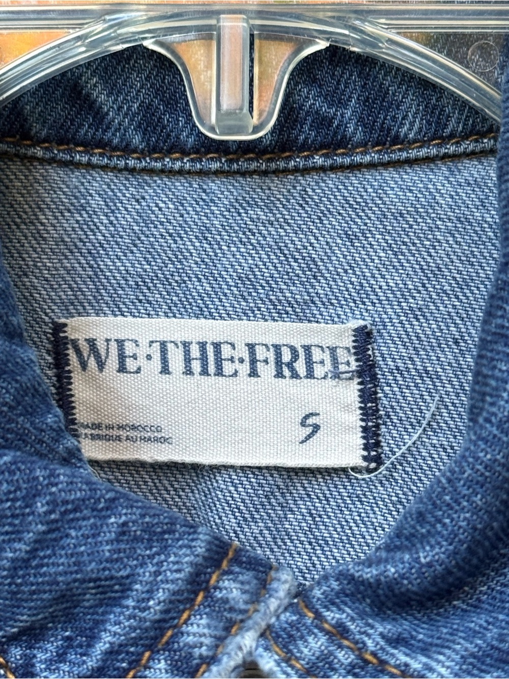 We The Free Free People Marci Denim Coverall Jumpsuit Light Wash Blue Small NWOT - Picture 9 of 11
